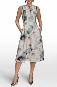 Floral Fit & Flare Midi Dress