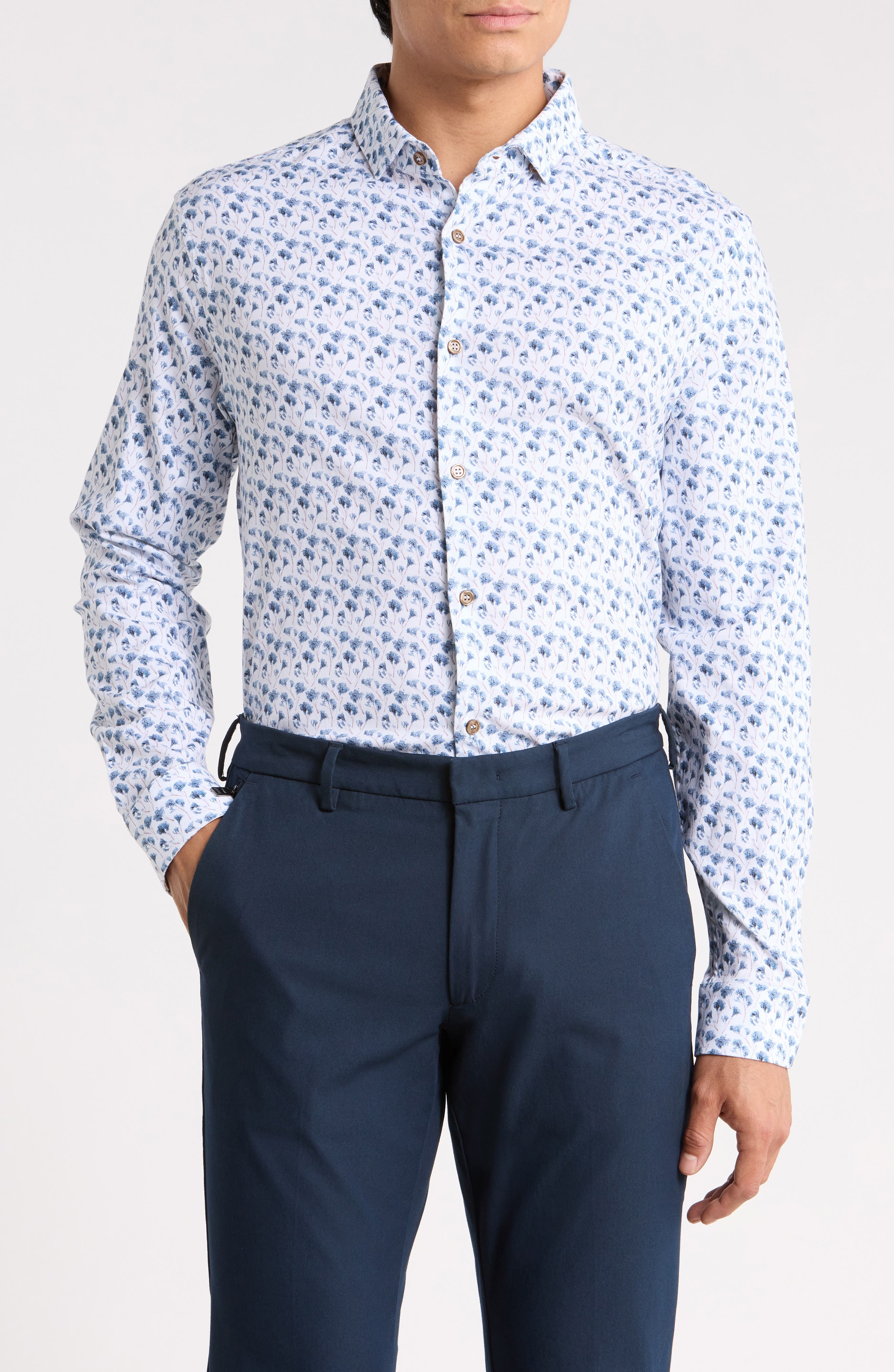 Snowbrush Printed Button Up Shirt