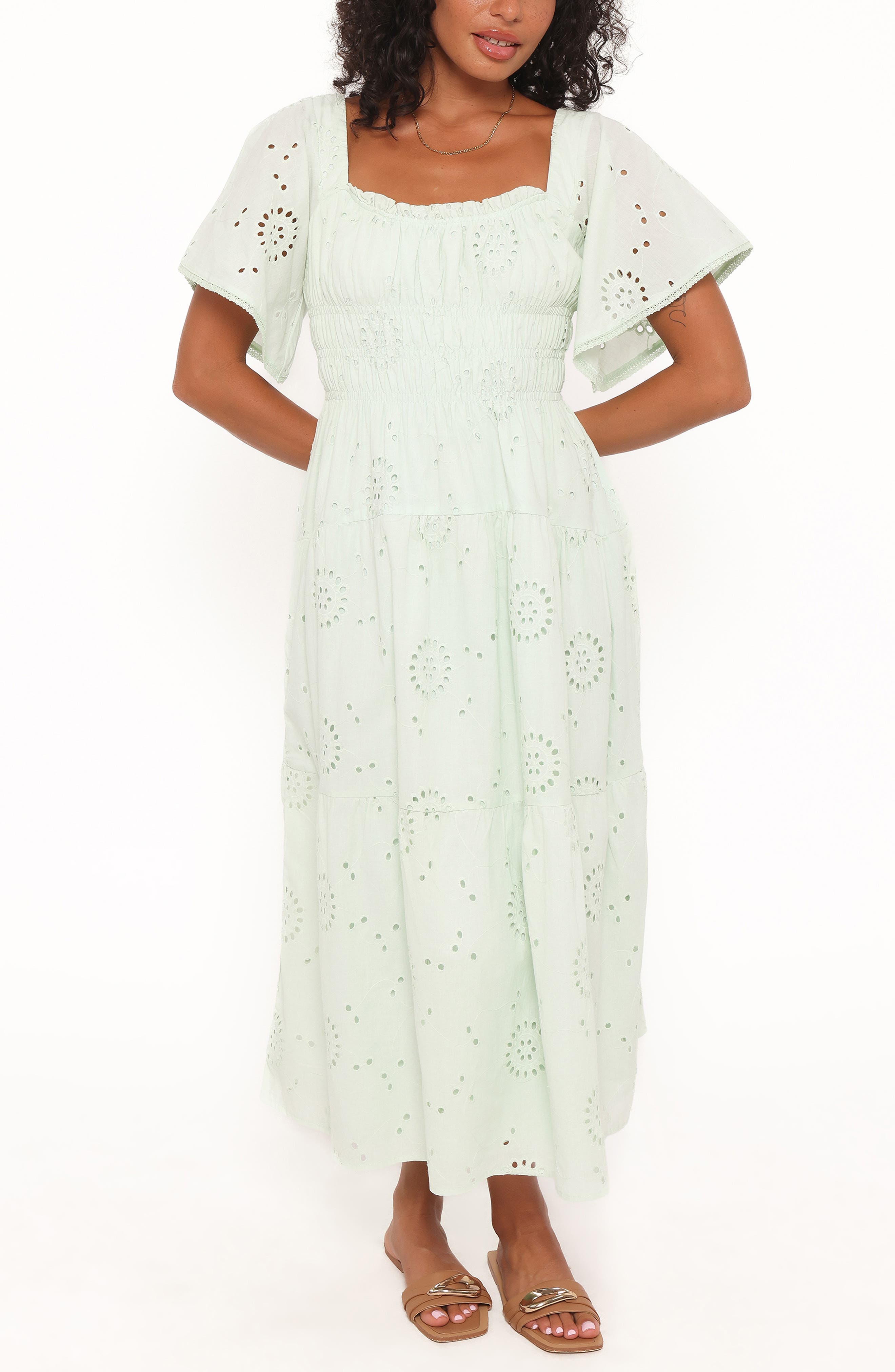 Tierney Eyelet Embroidered Midi Dress - image 3