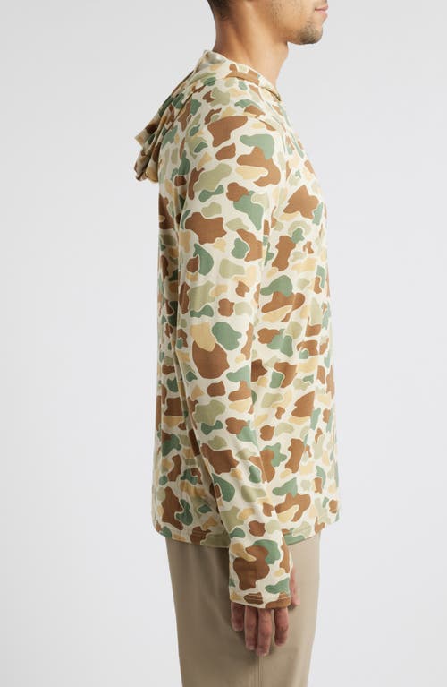 Free Fly Camouflage Lightweight Upf 20+ Hoodie In Brown