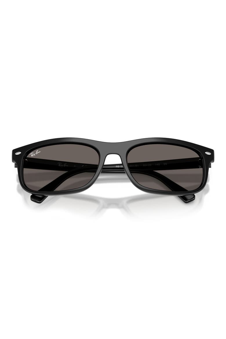 Rectangular Sunglasses, Alternate, color, BLACK / DARK GREY