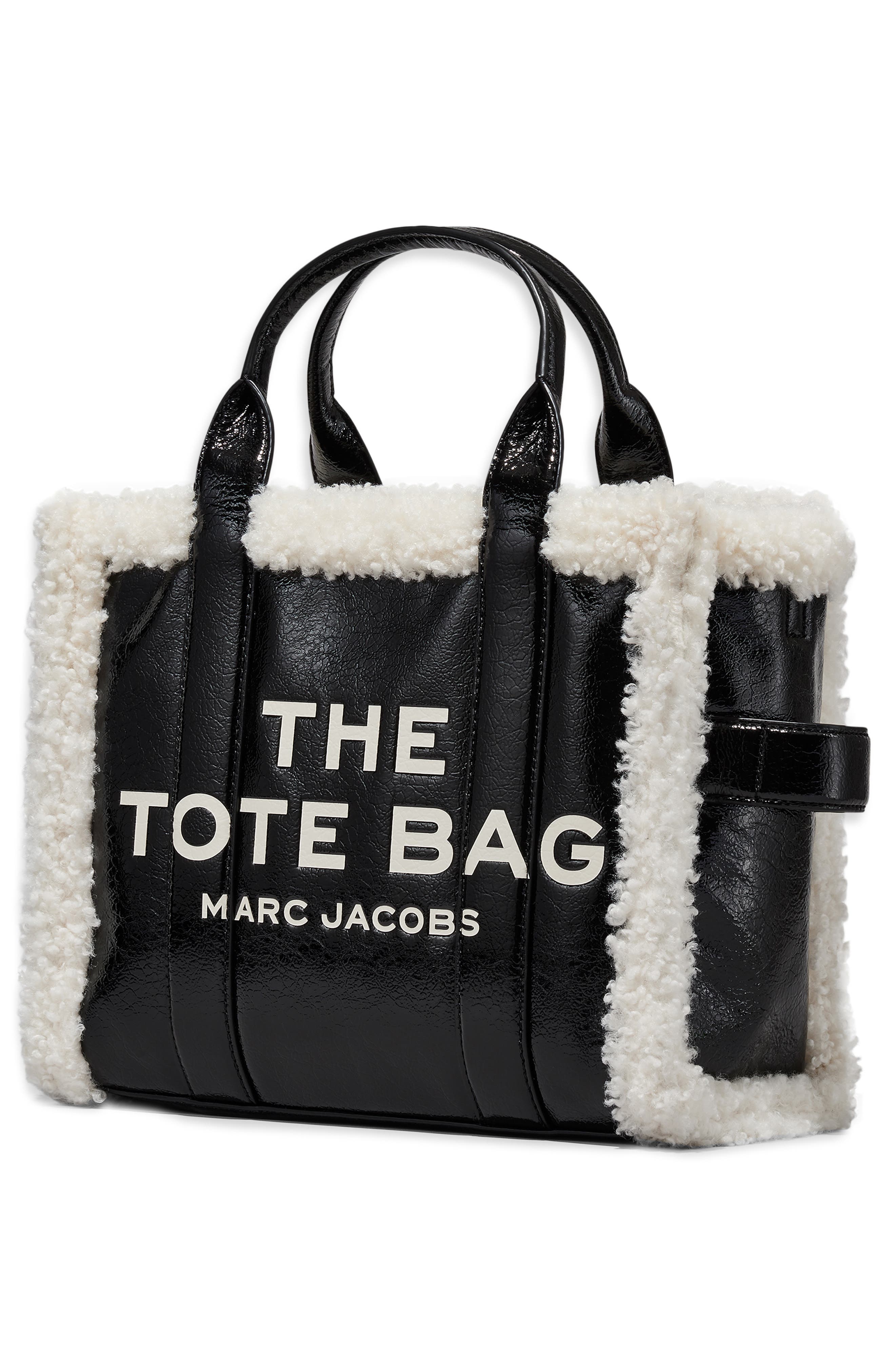 Marc Jacobs The Medium Traveler Faux Shearling Trim Tote, Alternate, color, 