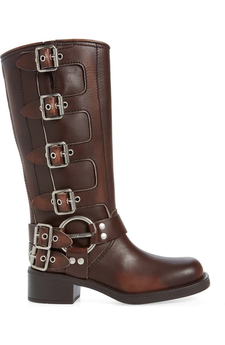 Miu Miu Moto Harness Boot, Alternate, color,