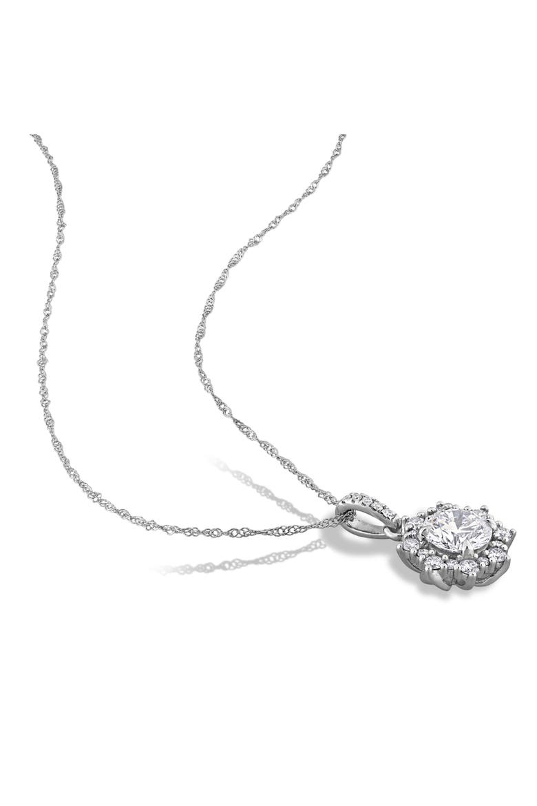 Lab-Grown Diamond Pendant Necklace 14k, Alternate, color, White Gold