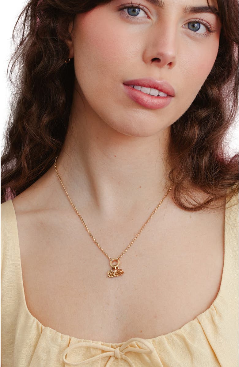 MADE BY MARY July Birth Flower Charm, Alternate, color, Silver