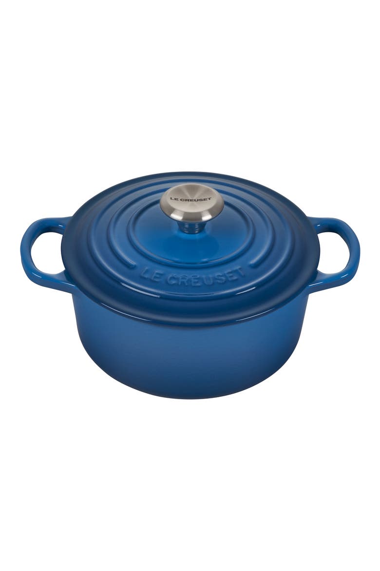 Signature 2-Quart Round Enameled Cast Iron Dutch Oven, Main, color, MARSEILLE