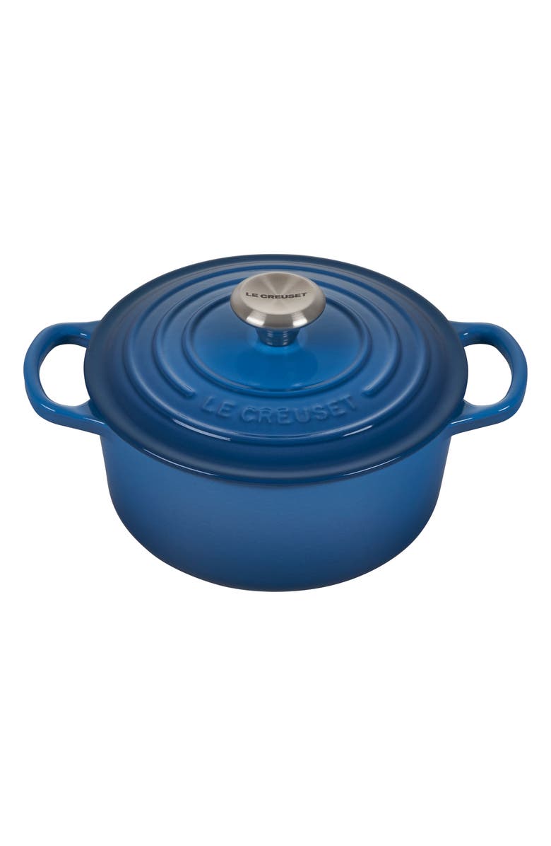 Le Creuset Signature 2-Quart Round Enameled Cast Iron Dutch Oven, Main, color, Marseille
