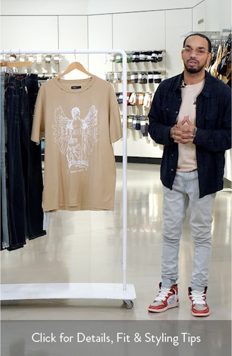 Textured Inside Out Cotton Graphic T-Shirt, sales video thumbnail