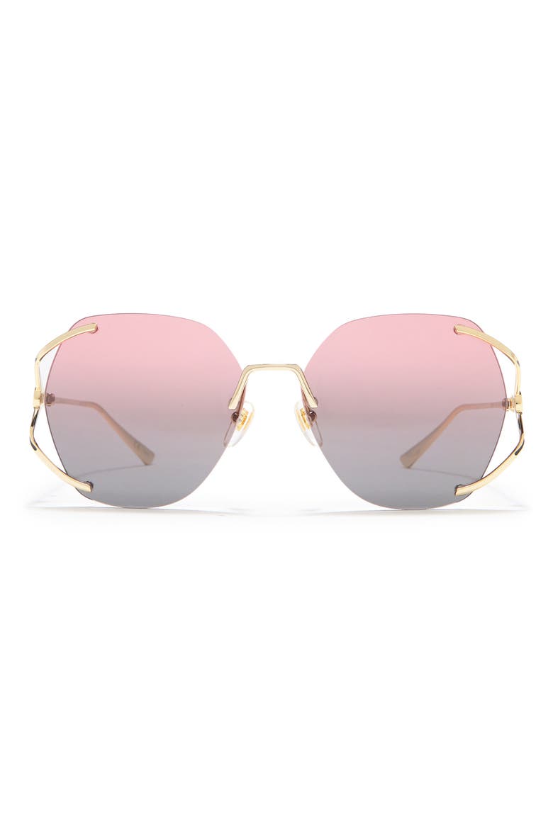 59mm Round Sunglasses, Main, color, GOLD
