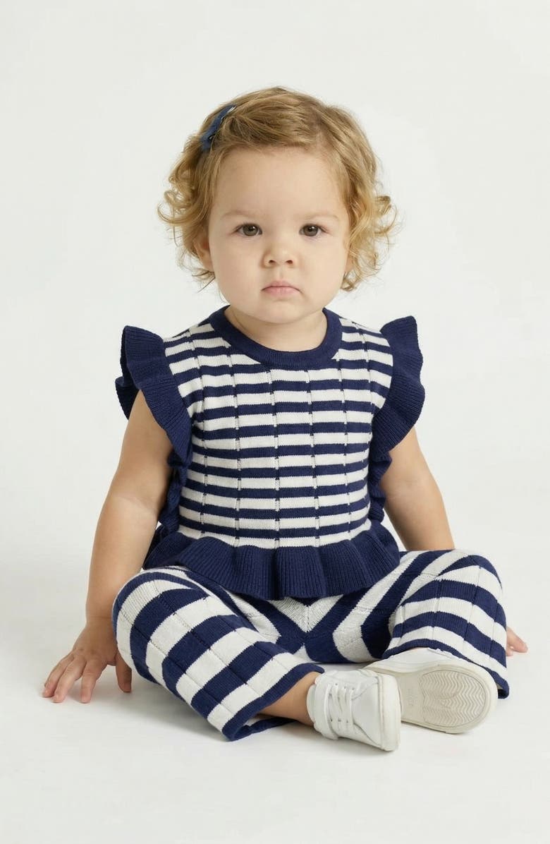Habitual Kids Mixed Stripe Top & Pants Set, Alternate, color, Blue