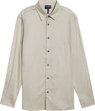 Emporio Armani Weave Pattern Stretch Button-Up Shirt