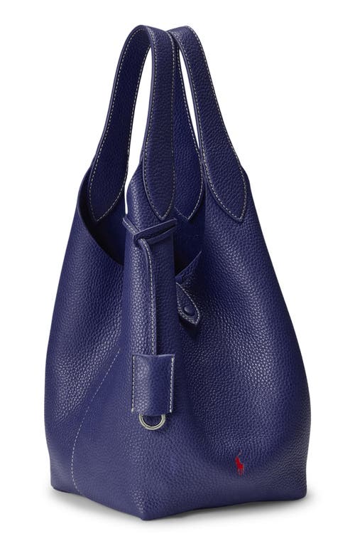 Polo Ralph Lauren Polo Play Pebbled Leather Crossbody Bag In Black