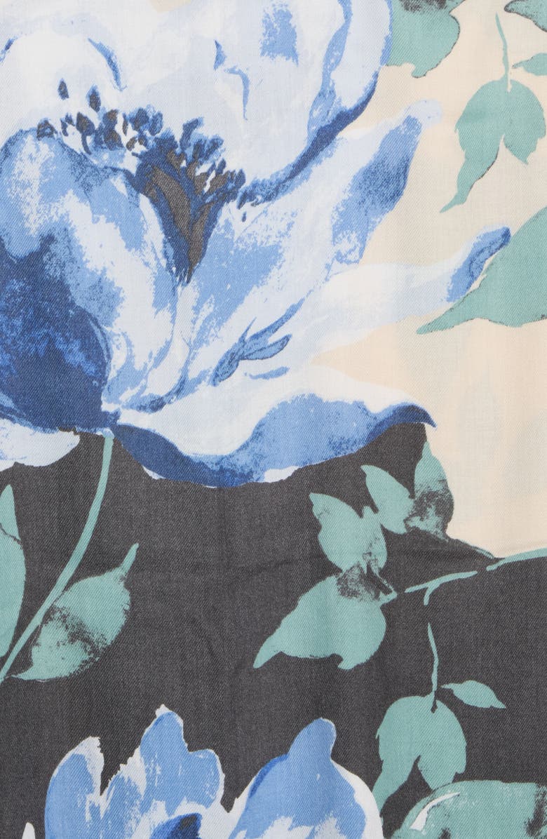 Vince Camuto Rosette Colorblock Supersoft Square Scarf, Alternate, color, Black Multi