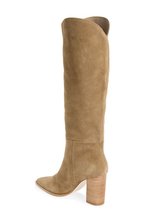 Steve Madden Bixby Pointed Toe Knee High Boot In Taupe Suede