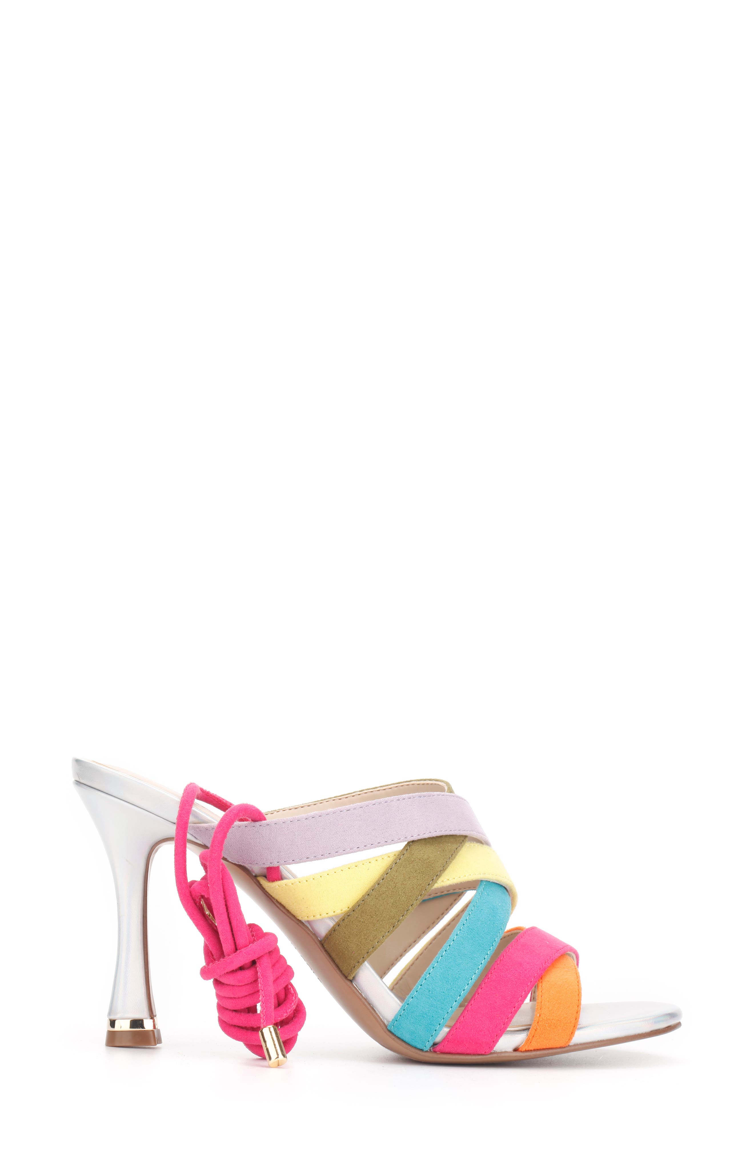 Beatrix 85 X Band Wrap Sandal, Alternate, color, BEET MULTI