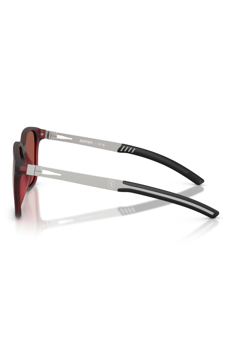 57mm Square Sunglasses, Alternate, color, RED BORDEAUX MATTE / PURPLE