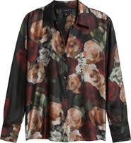 Halogen® Floral Button-Up Shirt