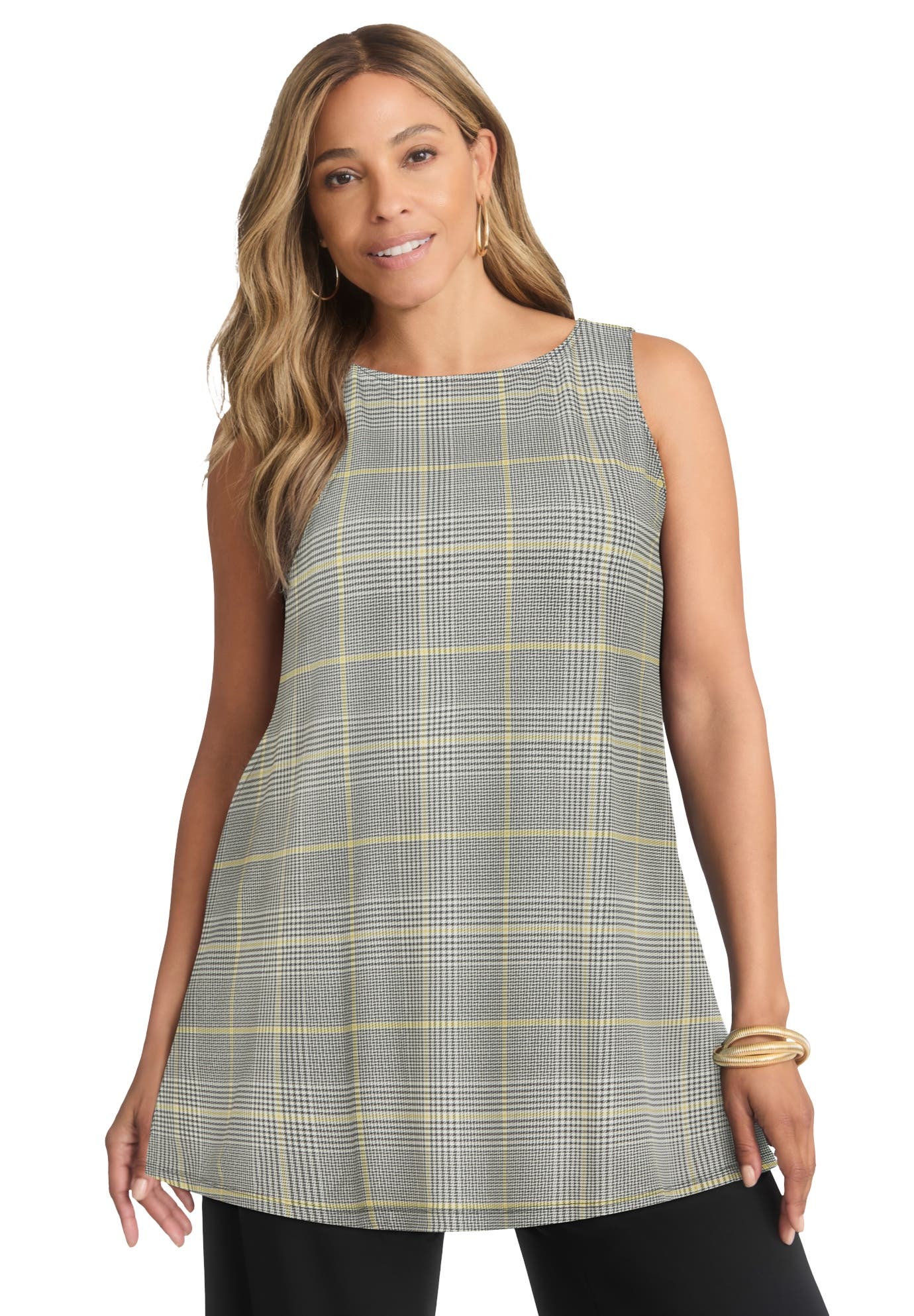 BLACK CITRUS PLAID