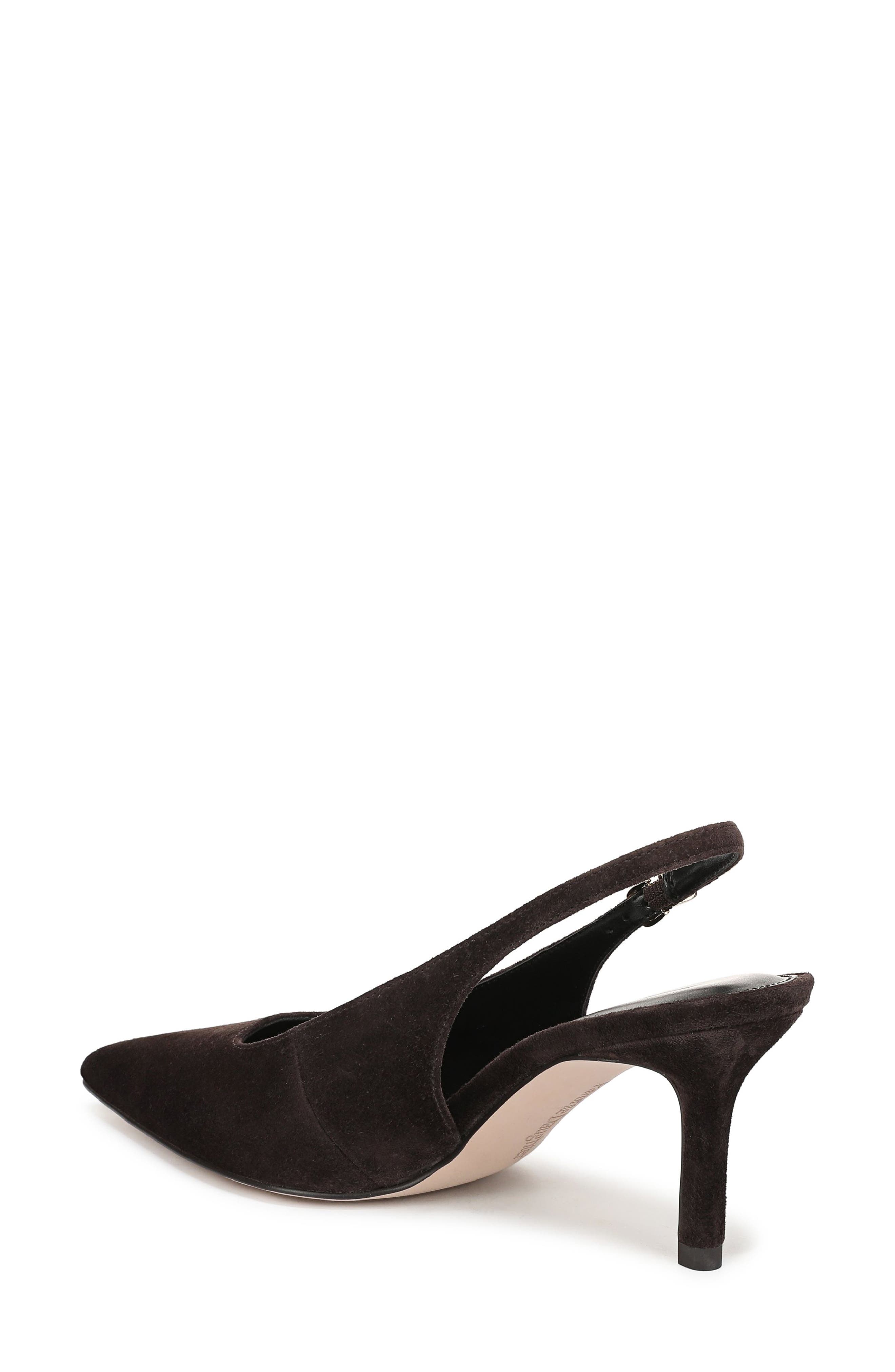 Sierra Pointed Toe Slingback Pump, Alternate, color, COFFEE SUEDE