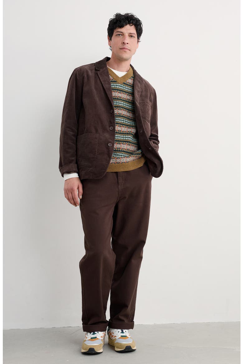 Plantsman Organic Cotton Corduroy Blazer, Alternate, color, BURNT WOOD