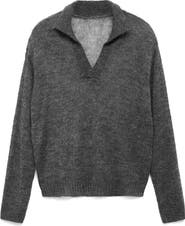 MANGO Semisheer Polo Sweater