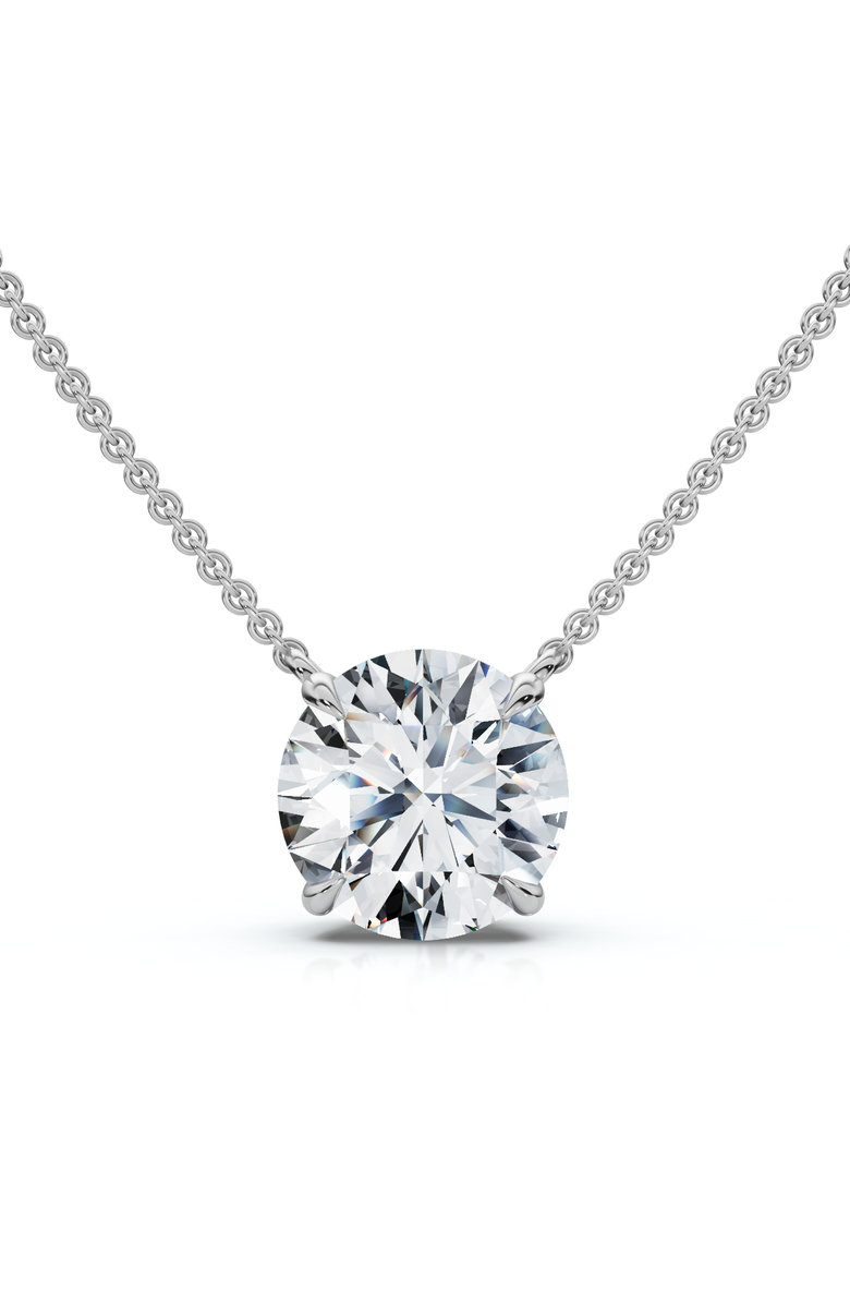 Bliss Diamond 1Ct Floating Solitaire Diamond Pendant 14k Gold Women's 18" Necklace Lab Grown, Main, color, 