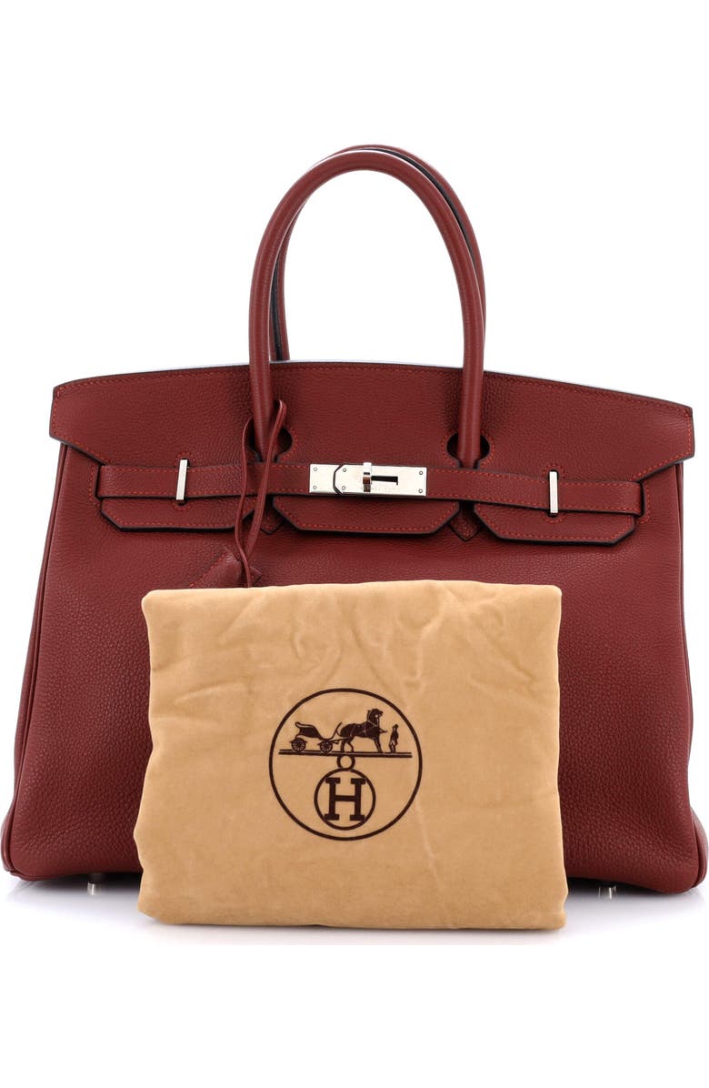 Pre-Owned Hermes Birkin Handbag Red Togo with Palladium Hardware 35, Alternate, color, Rouge H