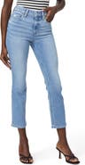 PAIGE Cindy High Waist Crop Straight Leg Jeans
