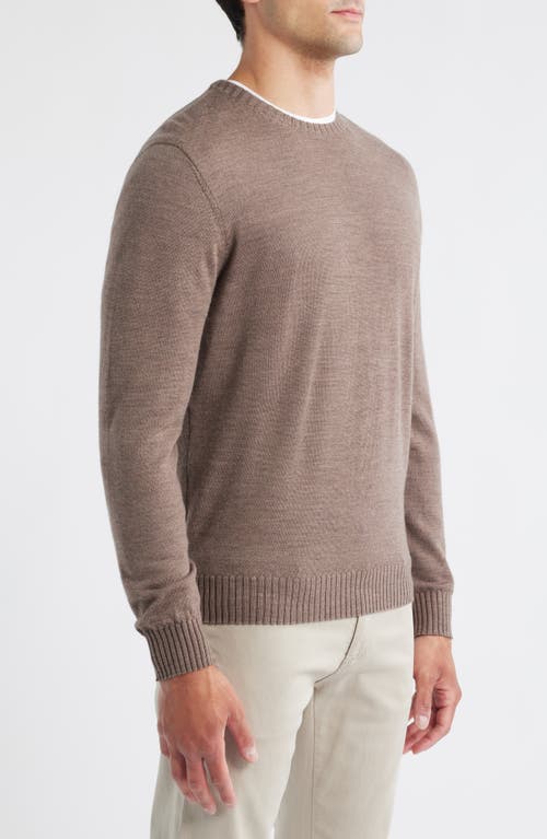 Johnnie-o Ronald Merino Wool Sweater In Brown
