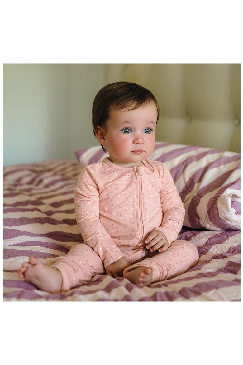 Day or Night Romper, Alternate, color, PINK HEART