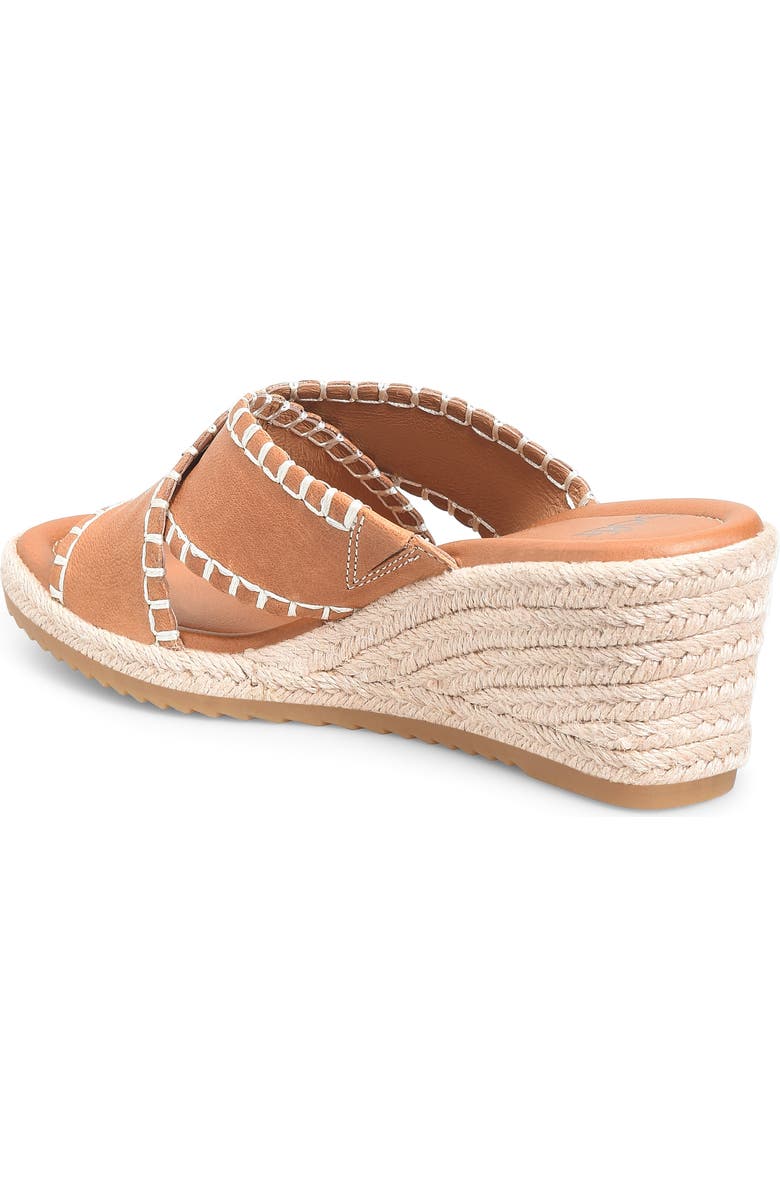 Söfft Indie Espadrille Platform Wedge Slide Sandal, Alternate, color, Luggage