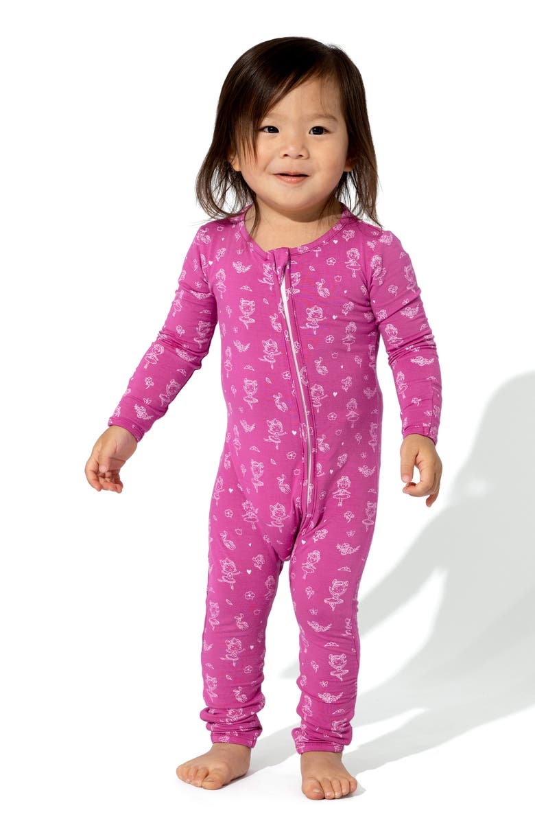 Bellabu Bear Ballerina Convertible Footie, Alternate, color, 