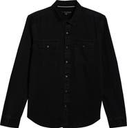John Varvatos Marshall Coated Western Snap-Up Shirt