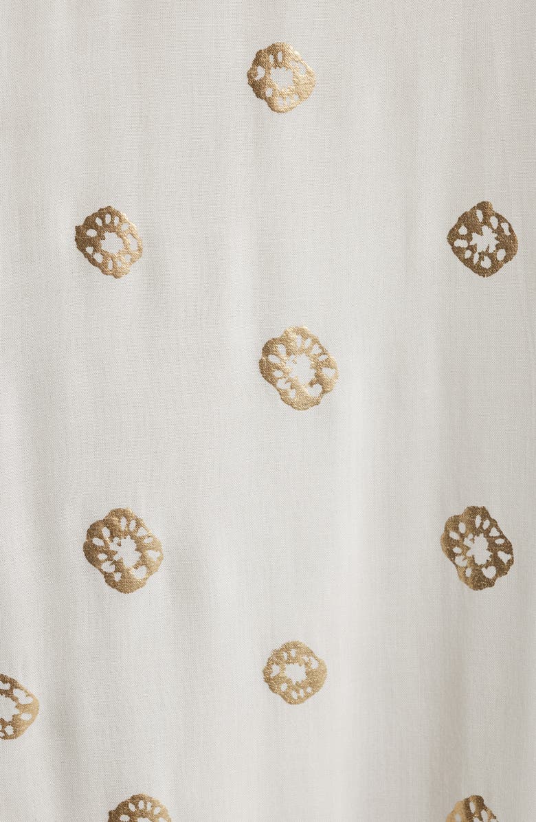 Elan Metallic Dot Cover-Up Dress, Alternate, color, White Polka