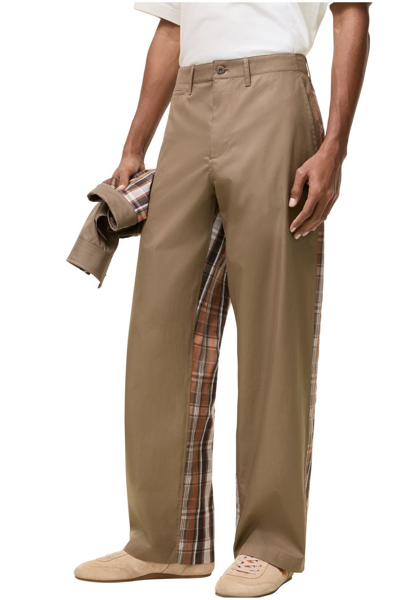 Tropical Gabardine and Check Chinos, Main, color, Finch brown
