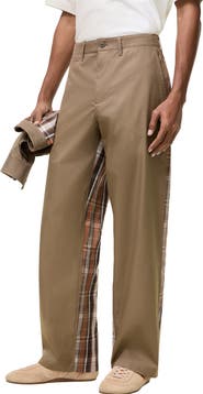Burberry Tropical Gabardine and Check Chinos