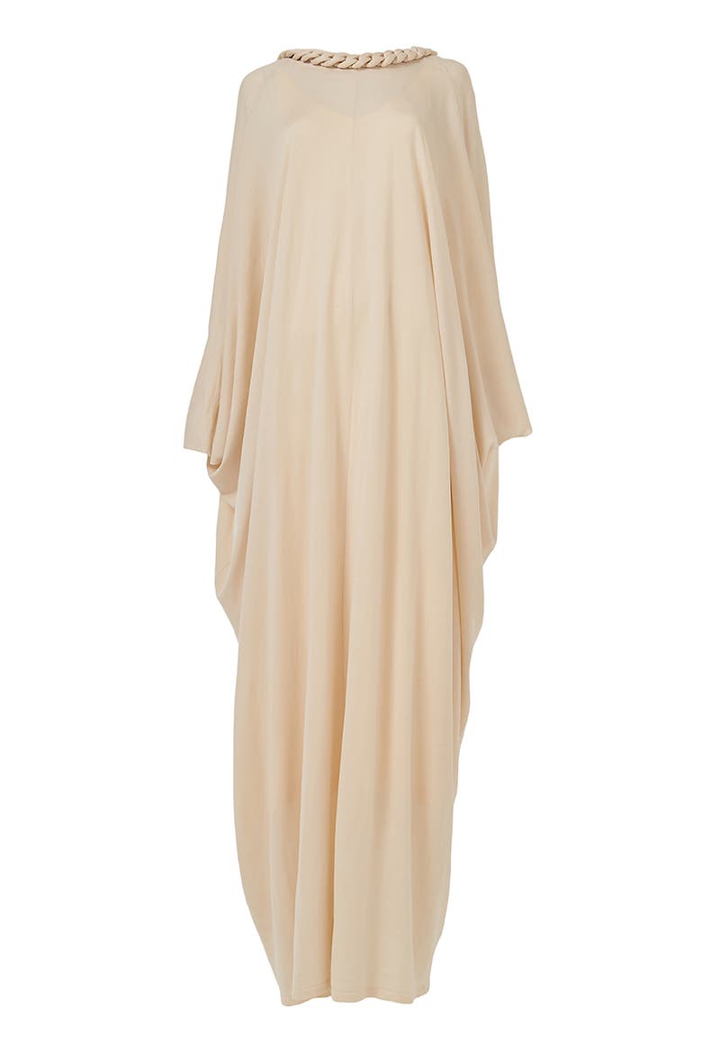 Knit Covered Chain Detail Kaftan, Alternate, color, Natural