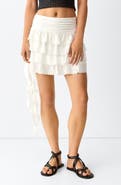 MANGO TEEN Ruffled Miniskirt