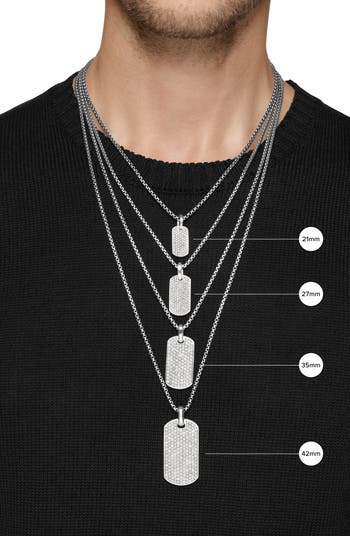 Mens designer dog shops tag necklaces