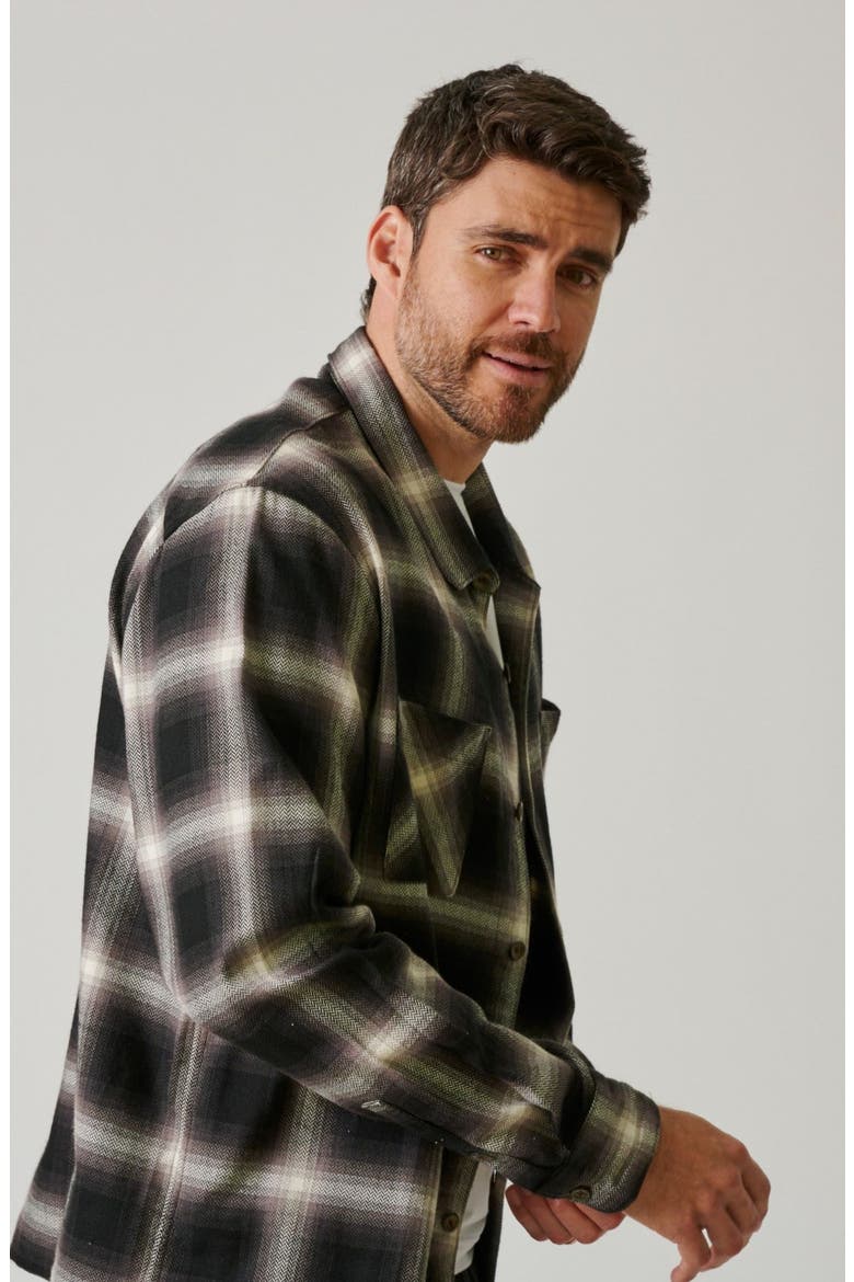 Wolf Flannel Button Up, Alternate, color, Coyote