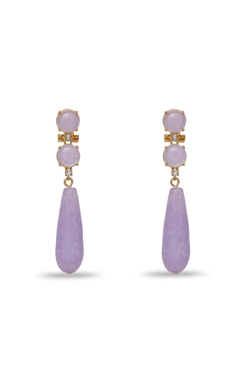 Lele Sadoughi Diana Linear Earrings, Main, color, Lilac 500