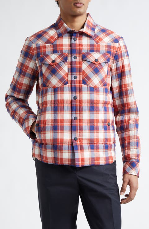 Gelt Quilted Check Shirt Jacket