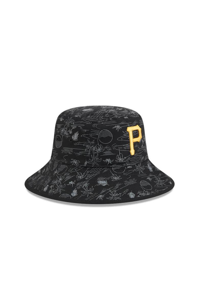 New Era Youth New Era Black Pittsburgh Pirates 2025 Spring Training All Over Print Bucket Hat, Alternate, color,