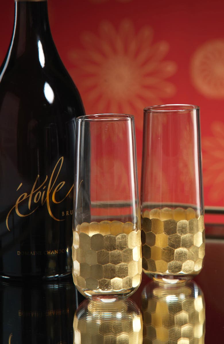 Zodax Vitorrio Set of 6 Stemless Champagne Glasses, Alternate, color,