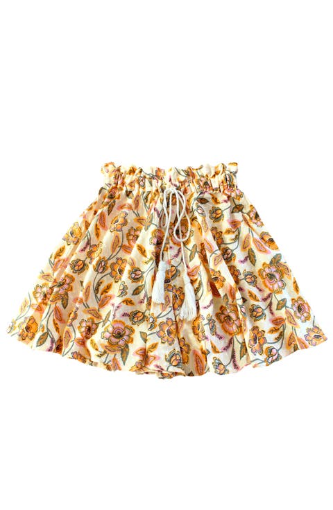 Sekar Floral Skort | High-Waisted Cotton Skirt Shorts