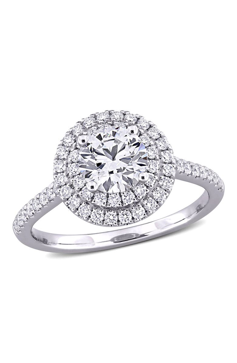 Julianna B. 1-3/8 CTW Lab-Grown Diamond Halo Ring 14k, Main, color, White Gold