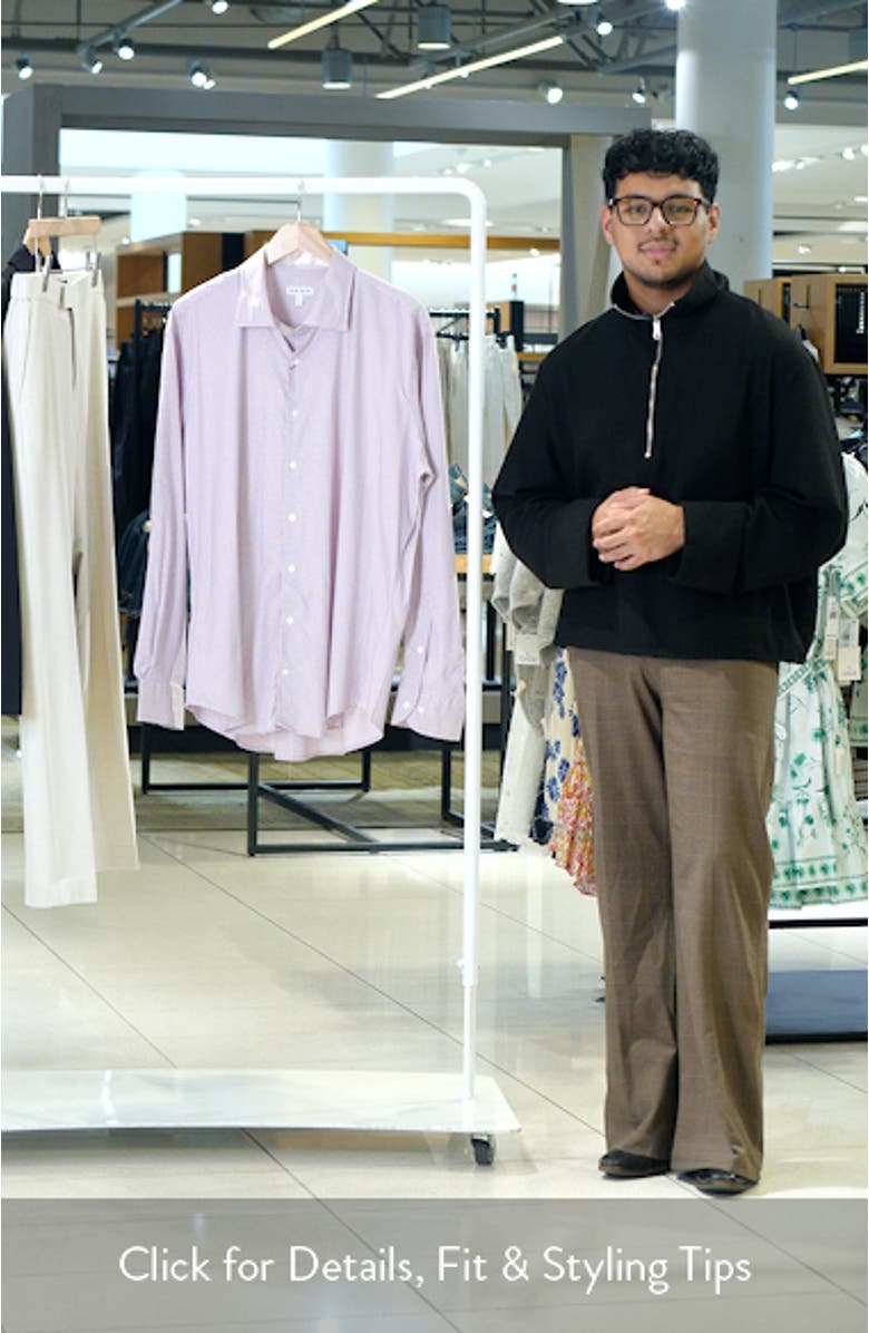 Conway Microcheck Crown Lite Performance Twill Button-Up Shirt, sales video thumbnail