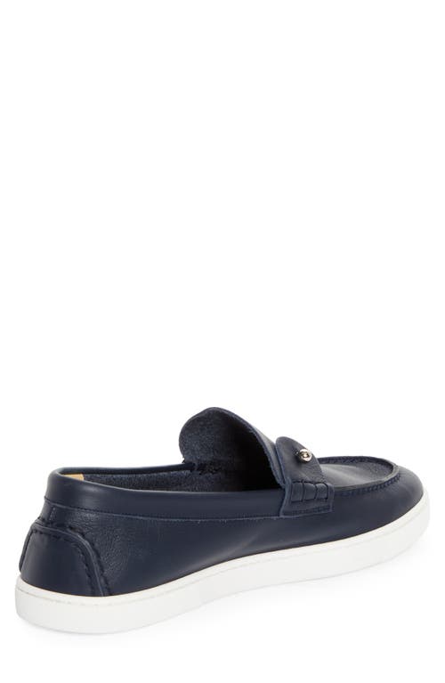 Christian Louboutin Men's Chambeliboat Leather Loafers In Marine