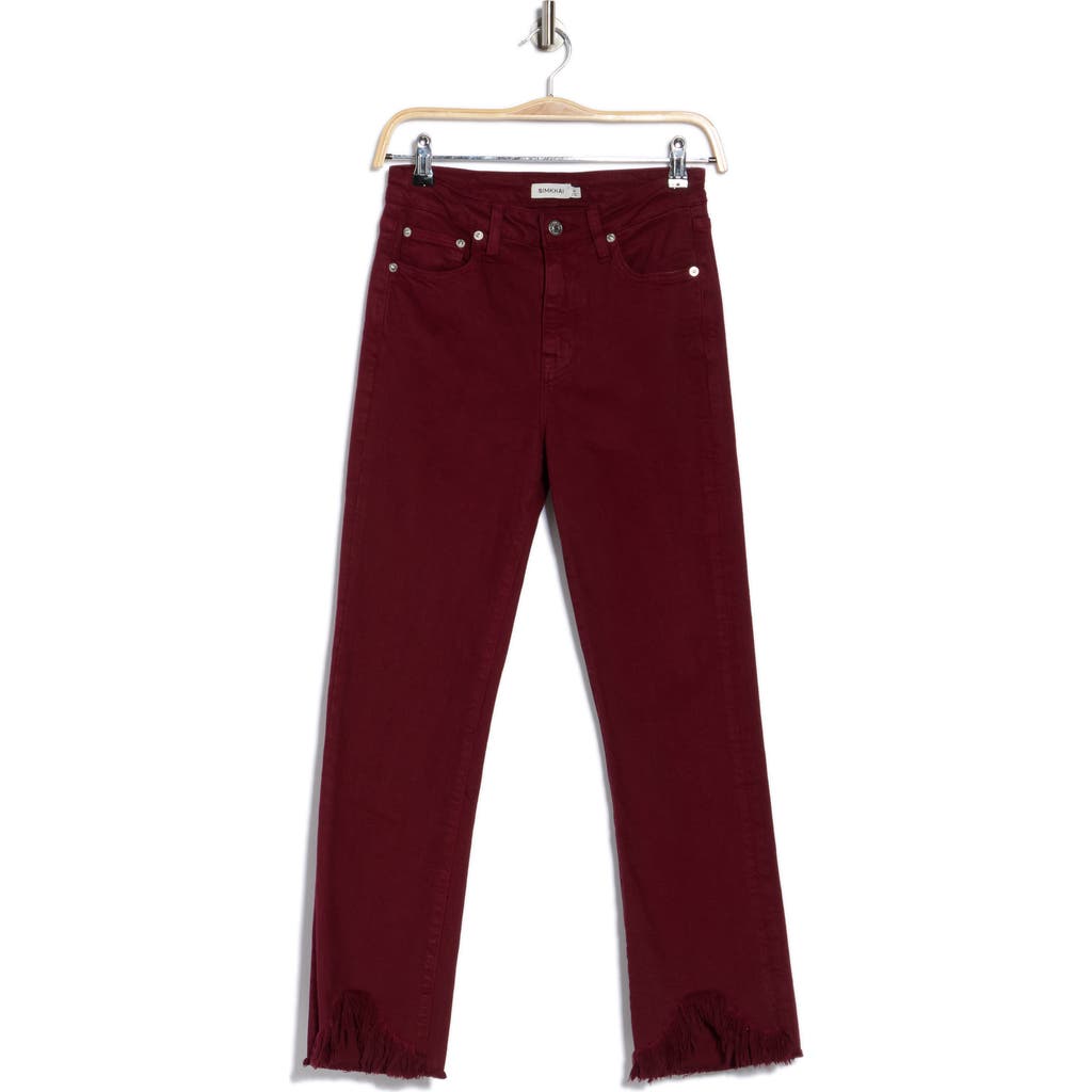 Simkhai River High Waist Straight Leg Jeans In Brown