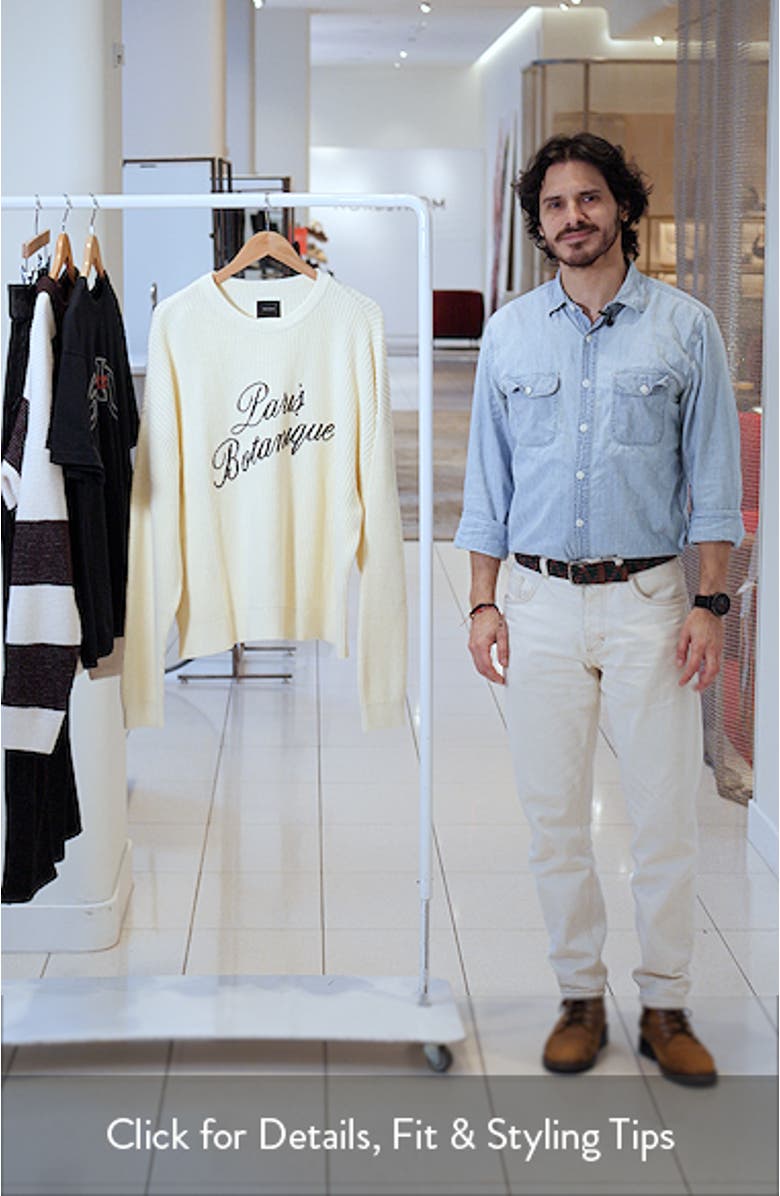 Paris Embroidered Cotton Sweater, sales video thumbnail